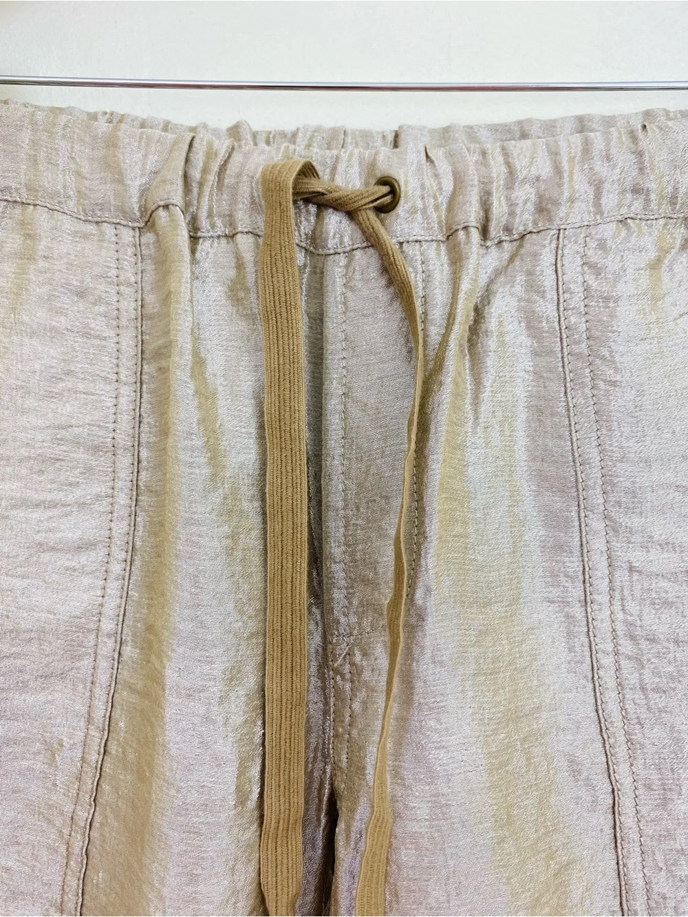 J.Crew Metallic Lamé Pull-on Jogger Drawstring Pants Size 2